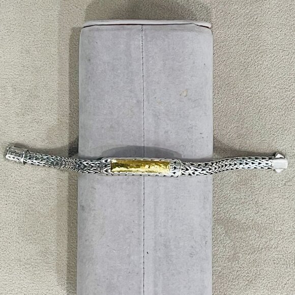 John Hardy Gold and Silver Palu ID Bracelet - Picture 2 of 6